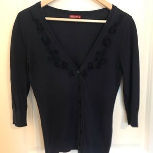 Merona Navy Cardigan Small